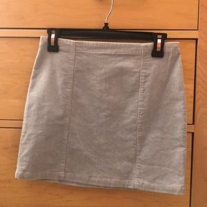 Baby Blue Corduroy Short Skirt